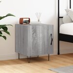 vidaXL Table de chevet sonoma gris 40x40x50 cm bois d'ingénierie