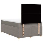 vidaXL Sommier à lattes de lit avec matelas Taupe 120x200 cm Tissu