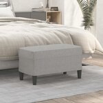 vidaXL Banc Gris clair 70x35x41 cm Tissu