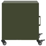vidaXL Tables de chevet 2 Pièces vert olive 36x39x43 5 cm acier