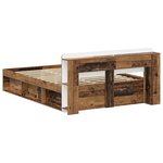 vidaXL Cadre de lit avec rangement Bois ancien 150 x 200 cm