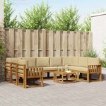vidaXL Ensemble de canapés d'extérieur 10 Pièces Naturel et Beige