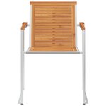 vidaXL Chaises de jardin avec coussins lot de 2 Acacia solide et acier