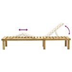 vidaXL Chaise longue de jardin Bois de pin imprégné