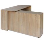 vidaXL Bureau d'angle 4 étagères chêne