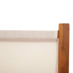 vidaXL Cloison de séparation 5 panneaux Blanc crème 350x180 cm