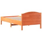 vidaXL Cadre de lit sans matelas cire marron 90x190 cm bois pin massif