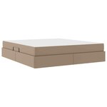 vidaXL Lit avec rangement et matelas 2 Pièces Cappuccino Cuir