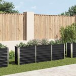 vidaXL Lit surélevé de jardin Acier galvanisé 240x40x77 cm Anthracite