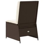 vidaXL Canapé de jardin avec coussin Marron Poly rotin
