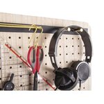 Fixation métal dorée 23 x 3 cm + 8 crochets en S