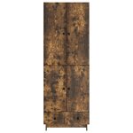 vidaXL Ensemble de Meubles 2 Pièces Chêne fumé 66 x 34 5 x 95 cm