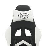 vidaXL Chaise de jeu Noir et blanc Similicuir