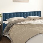 vidaXL Têtes de lit 2 Pièces Bleu foncé 100x5x78/88 cm Velours