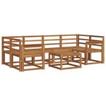 vidaXL Ensemble de canapés d'extérieur 7 Pièces Naturel