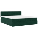 VidaXL Cadre de lit ottoman avec matelas vert foncé 180x200cm velours