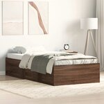 vidaXL Cadre de lit sans matelas chêne marron 90x190 cm