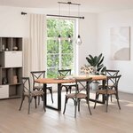 vidaXL Dessus de table 240x100x4 cm bois de chêne massif ovale