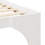 vidaXL Cadre de lit surélevé Blanc 75 x 190 cm Bois massif en pin