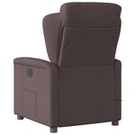 vidaXL Fauteuil de massage inclinable électrique Marron foncé Tissu