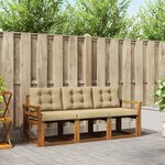 vidaXL Ensemble de canapés d'extérieur 3 Pièces Naturel et Beige