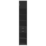 vidaXL Armoire de rangement mince noir 40x42 5x225cm bois d'ingénierie