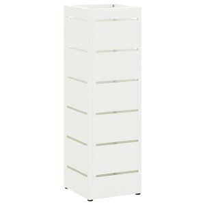vidaXL Porte-parapluie Blanc Bois Standard Contemporain