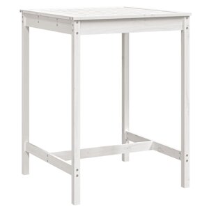 vidaXL Table de jardin blanc 82 5x82 5x110 cm bois massif de pin