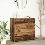 vidaXL Buffet vieux bois 80x35x76 cm bois d'ingénierie