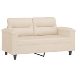 vidaXL Ensemble de canapés 4 Pièces avec coussins beige tissu microfibre
