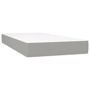 vidaXL Matelas de lit à ressorts ensachés fermeté moyenne Gris clair 100x200x20 cm