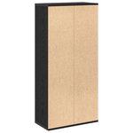Bibliothèque vidaXL Noir Chêne 50x25x105 cm Bois d'ingénierie