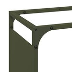 vidaXL Portant de bois chauffage vert olive 90x28x65 cm