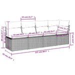 vidaXL Canapé de jardin avec coussins 4 places marron résine tressée