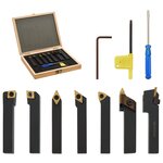 vidaXL Jeu d’outils de tournage indexables 12 Pièces 12x12 mm 80 mm
