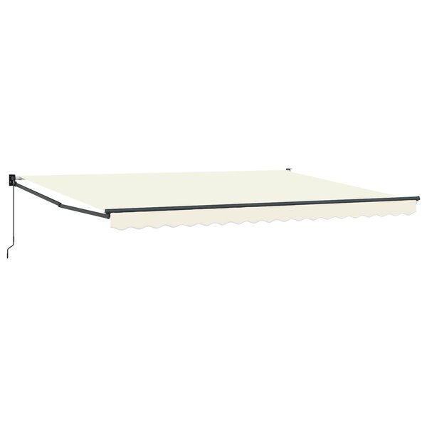 vidaXL Auvent rétractable Crème 4 x 2 m 100  Polyester et Aluminium
