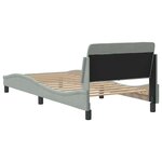 vidaXL Cadre de lit sans matelas gris clair 80x200 cm velours
