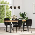 vidaXL Chaises à manger lot de 4 Noir Velours