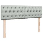 vidaXL Cadre de lit ottoman et matelas gris clair 140x190 velours