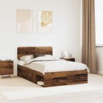 vidaXL Cadre de lit Bois ancien 120 x 190 cm Pin massif