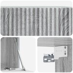 vidaXL Meuble TV mural 59 5 x 31 x 30 cm Sonoma gris Bois d'ingénierie