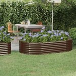 vidaXL Lit surélevé de jardin Acier galvanisé marron