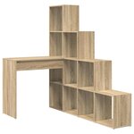 vidaXL Bureau d'angle Chêne sonoma 101.5 x 149.5 x 149.5 cm