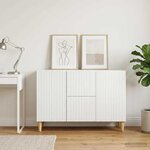 vidaXL Buffet Blanc 89 x 34 5 x 60 cm Bois d'ingénierie