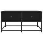 vidaXL Table basse noir 80x80x40 cm bois d'ingénierie