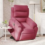 vidaXL Fauteuil inclinable Rouge bordeaux Velours