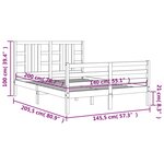 vidaXL Cadre de lit sans matelas 140x200 cm bois massif