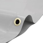 vidaXL Bâche gris 1 5x2 m 650 g/m²