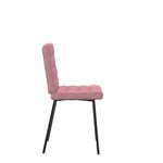 vidaXL Chaises à manger lot de 2 Rose Velours