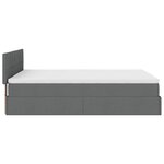 vidaXL Lit ottoman avec matelas gris foncé 140x190 cm tissu